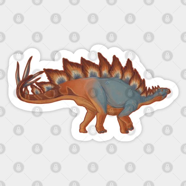 Stegosaurus stenops Sticker by CoffeeBlack